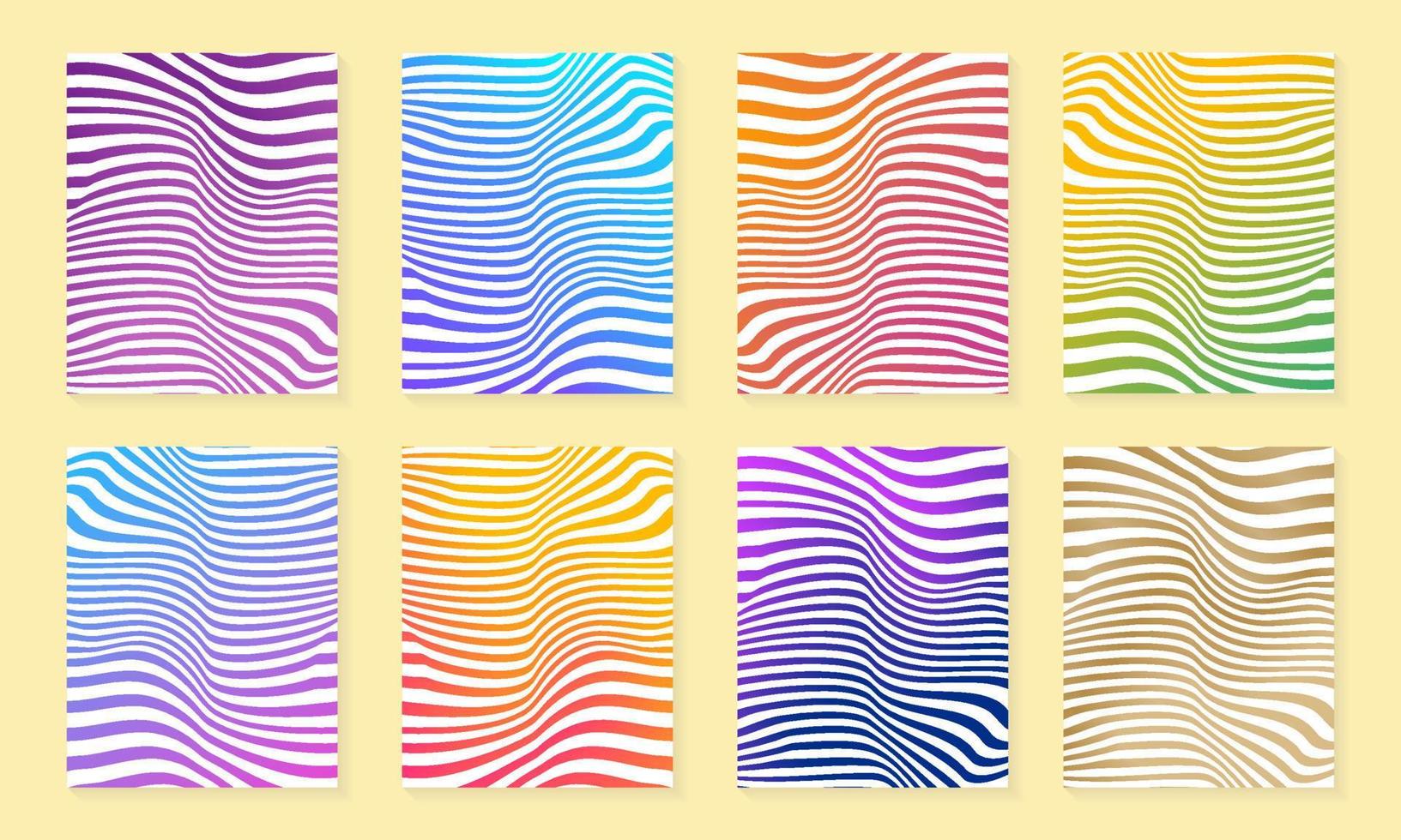 Abstract background set with different modern color gradient style vector