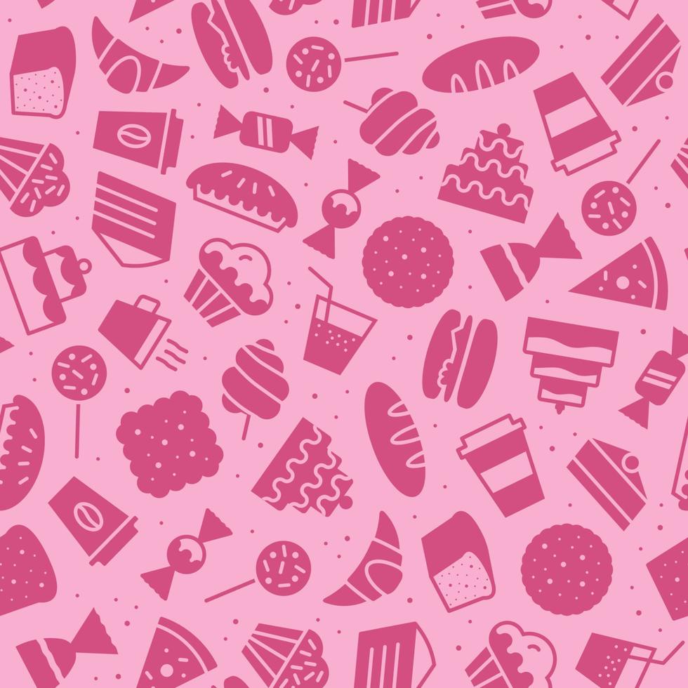 vector sweet simple pattern flat style pink color