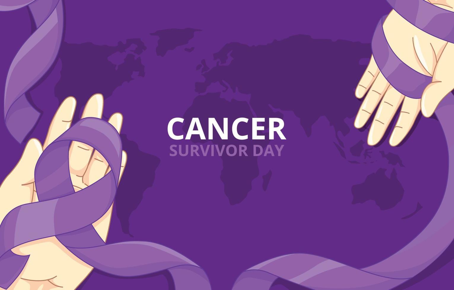 fondo del día del sobreviviente de cáncer vector