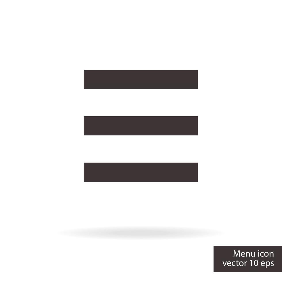 icono de menú vectorial aislado sobre fondo blanco 7656297 Vector en