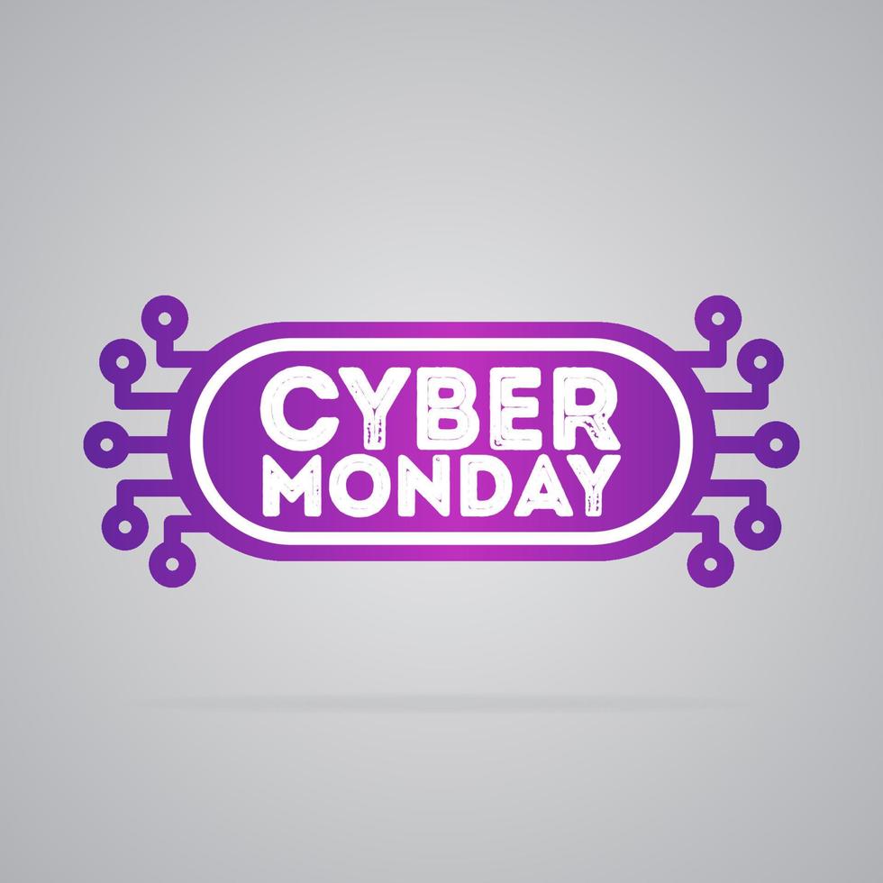 Cyber monday sale banner isolated on gray background for your shop sign, super offer vector