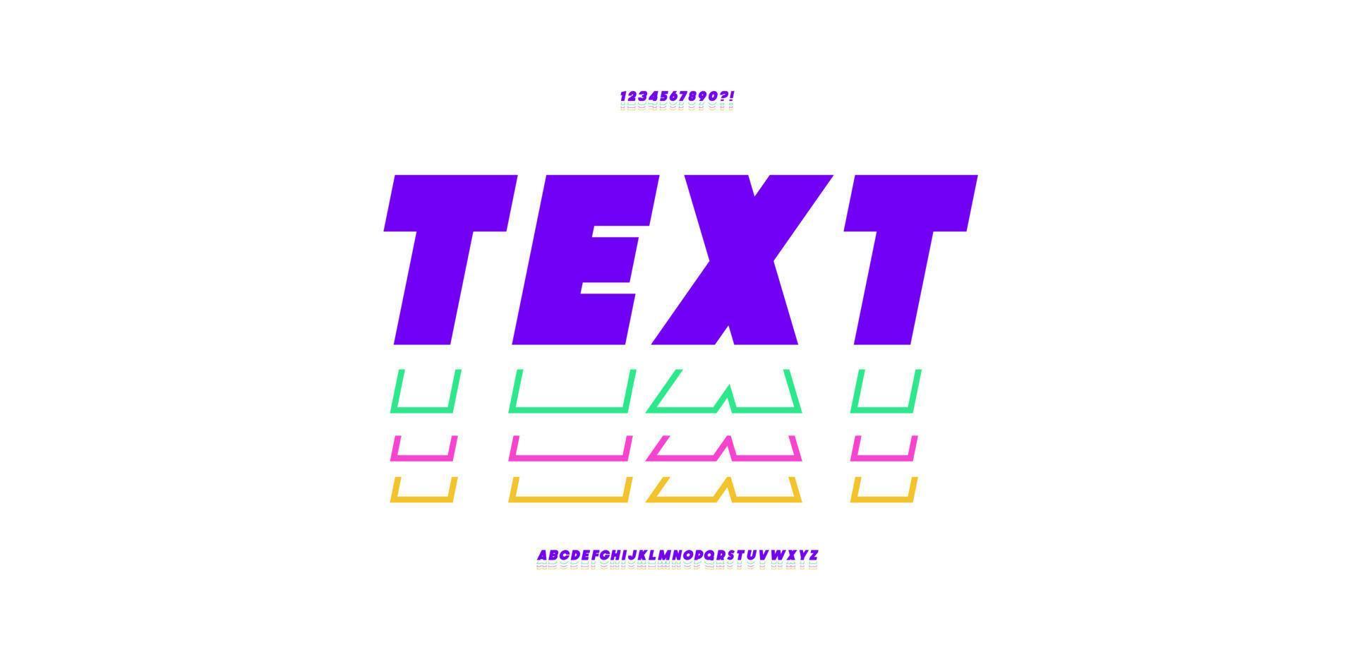 Vector bold font color style