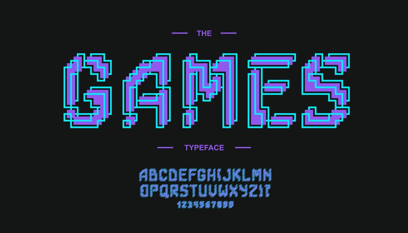 vector games font bold style