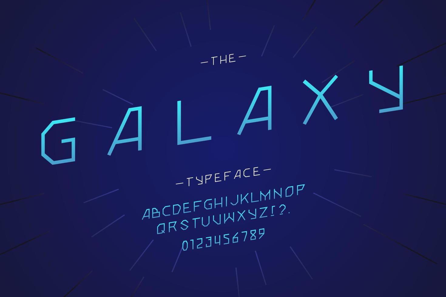 galaxy vector typeface modern typography