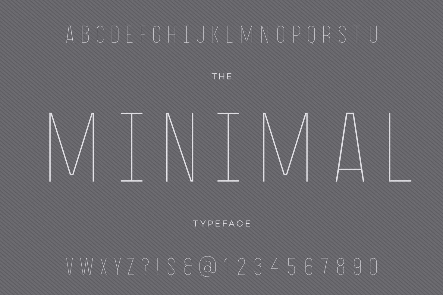 Minimal typeface trendy typography vector
