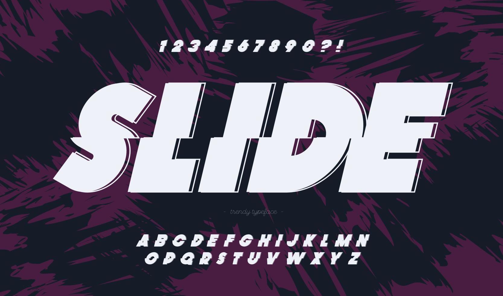 Vector font bold style modern typography