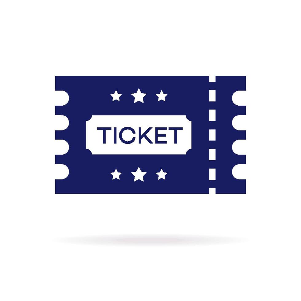 TIcket icon flat style vector