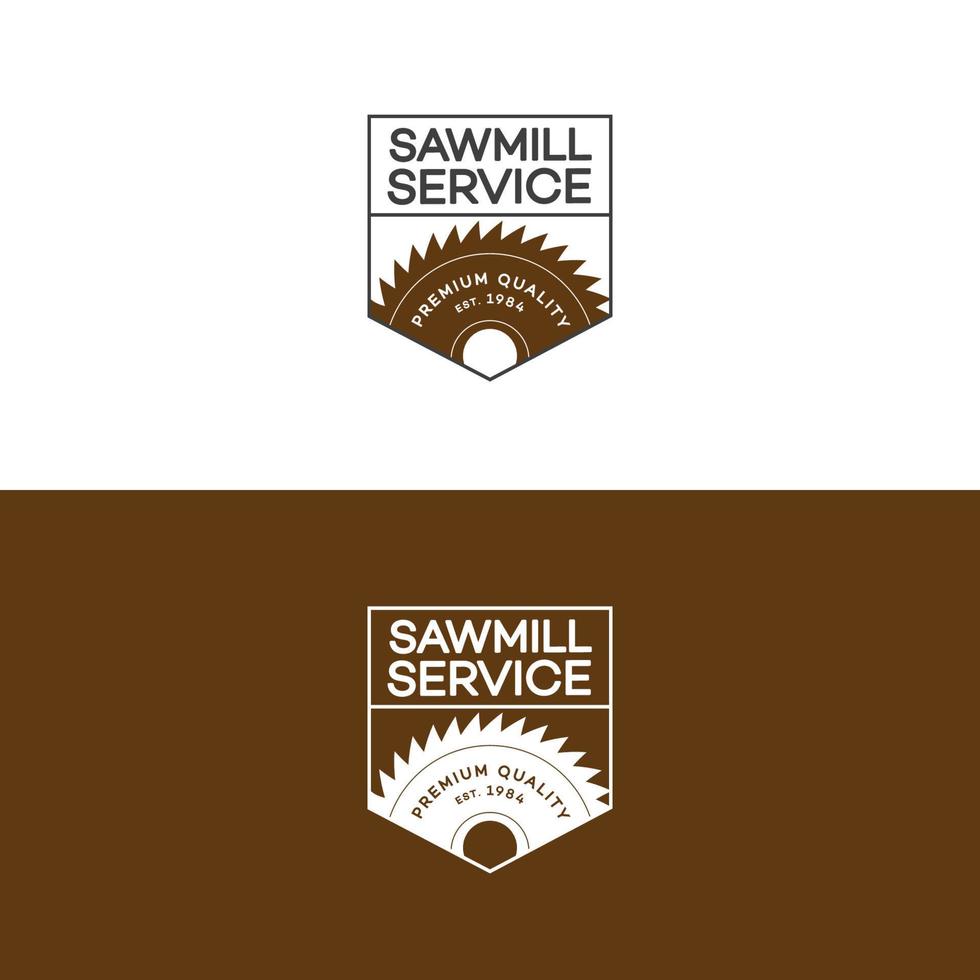 Set of sawmill service logo isolated on background for carpentry service vector