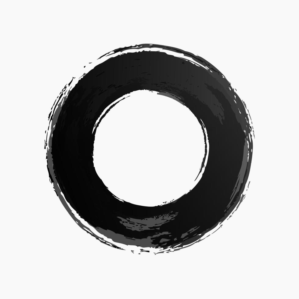 Vector ring watercolor texture black color