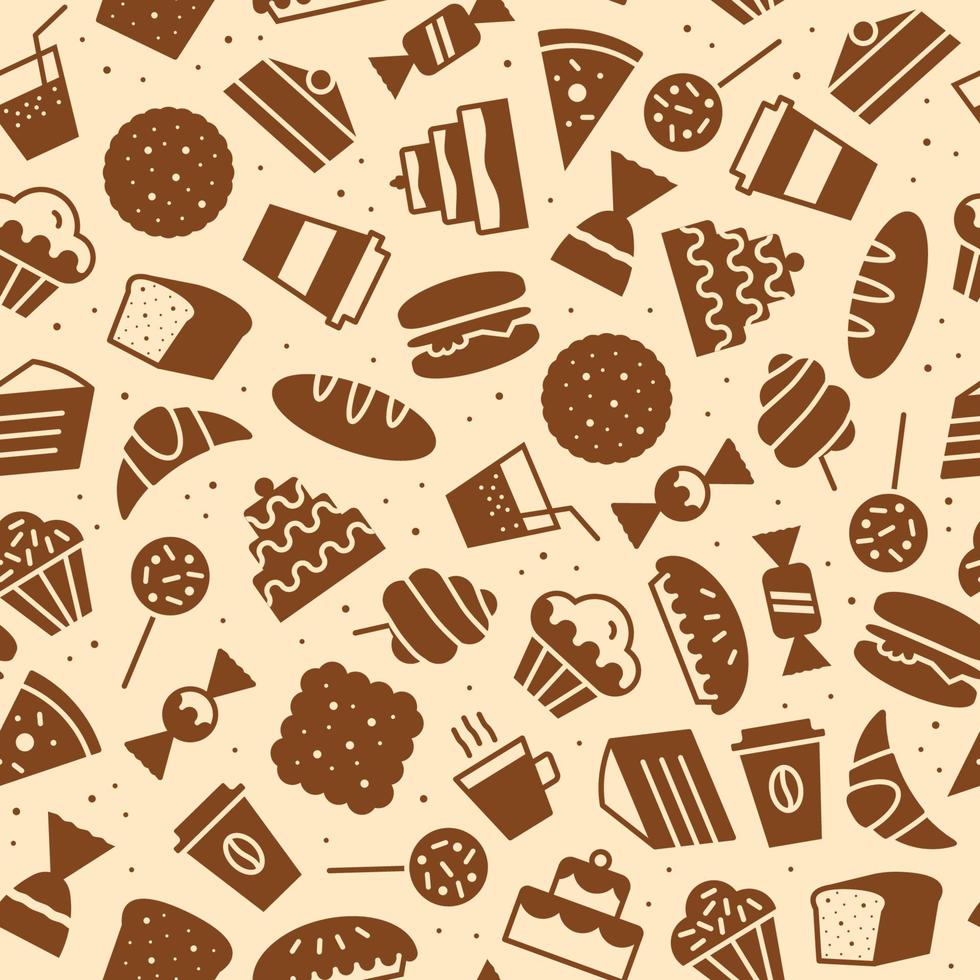 sweet seamless pattern flat style vector