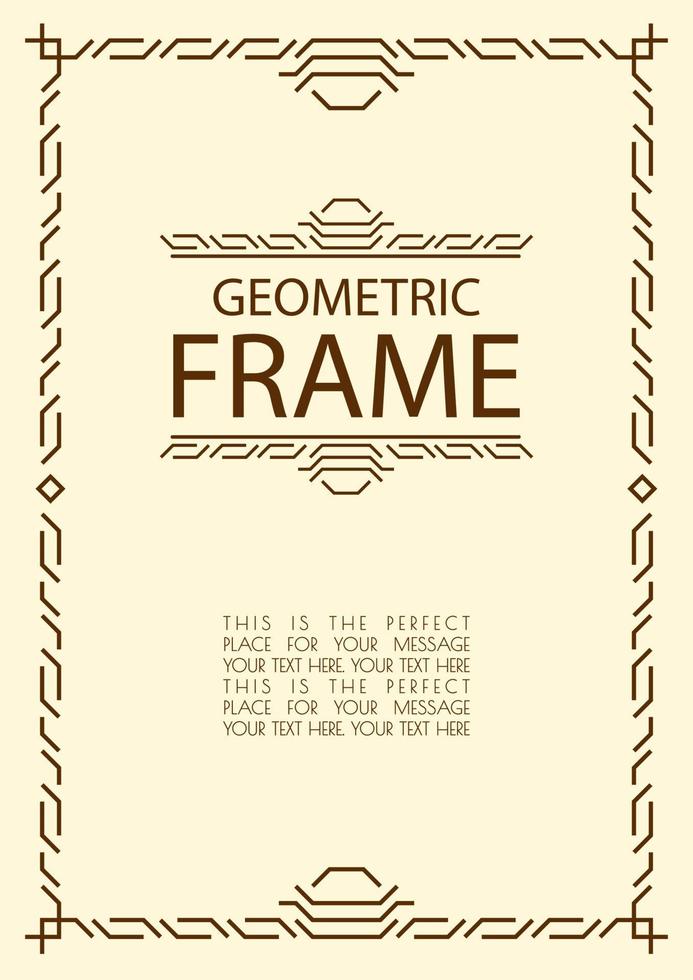 marco de línea geométrica vectorial vector