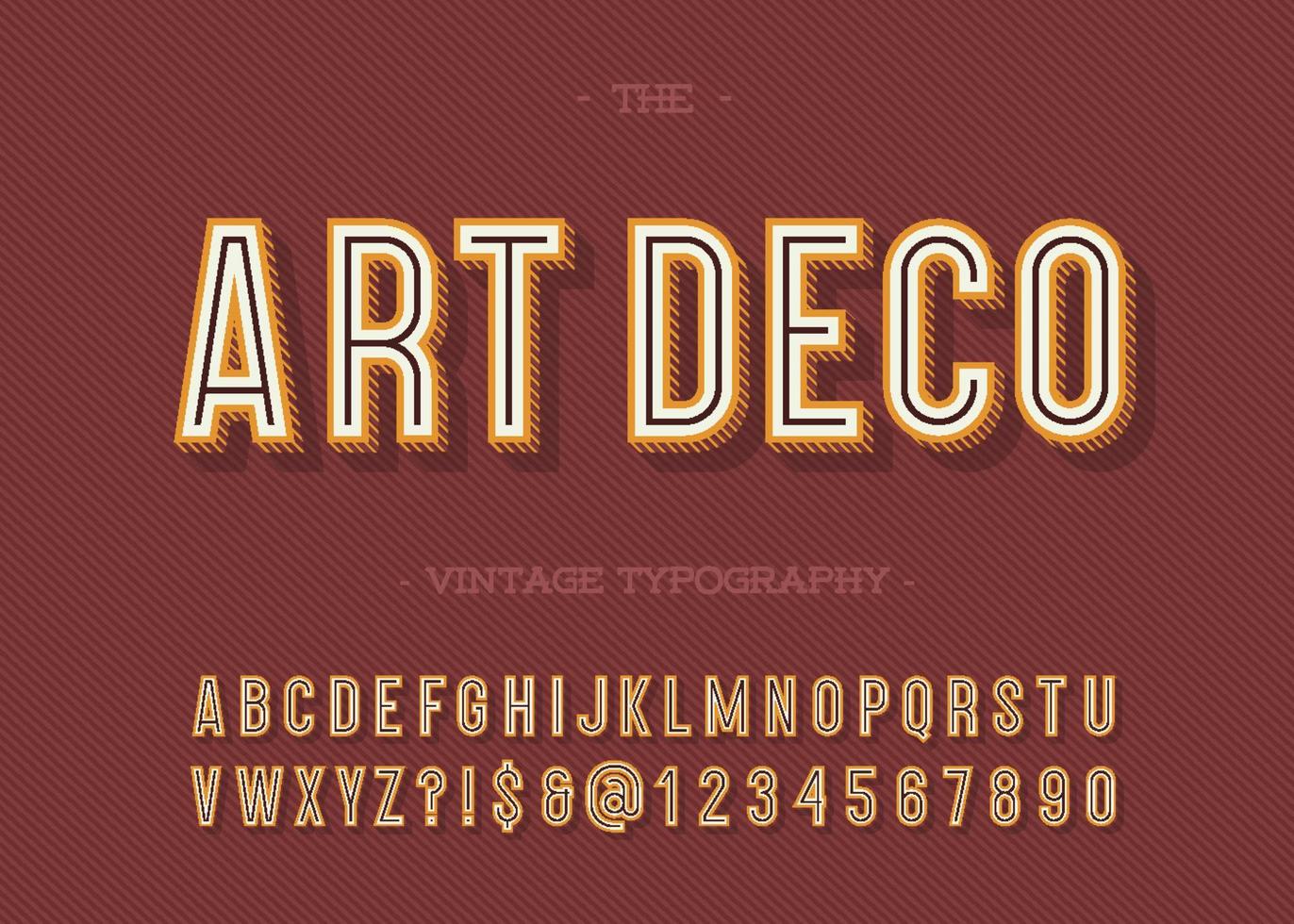 Art deco vintage typography vector