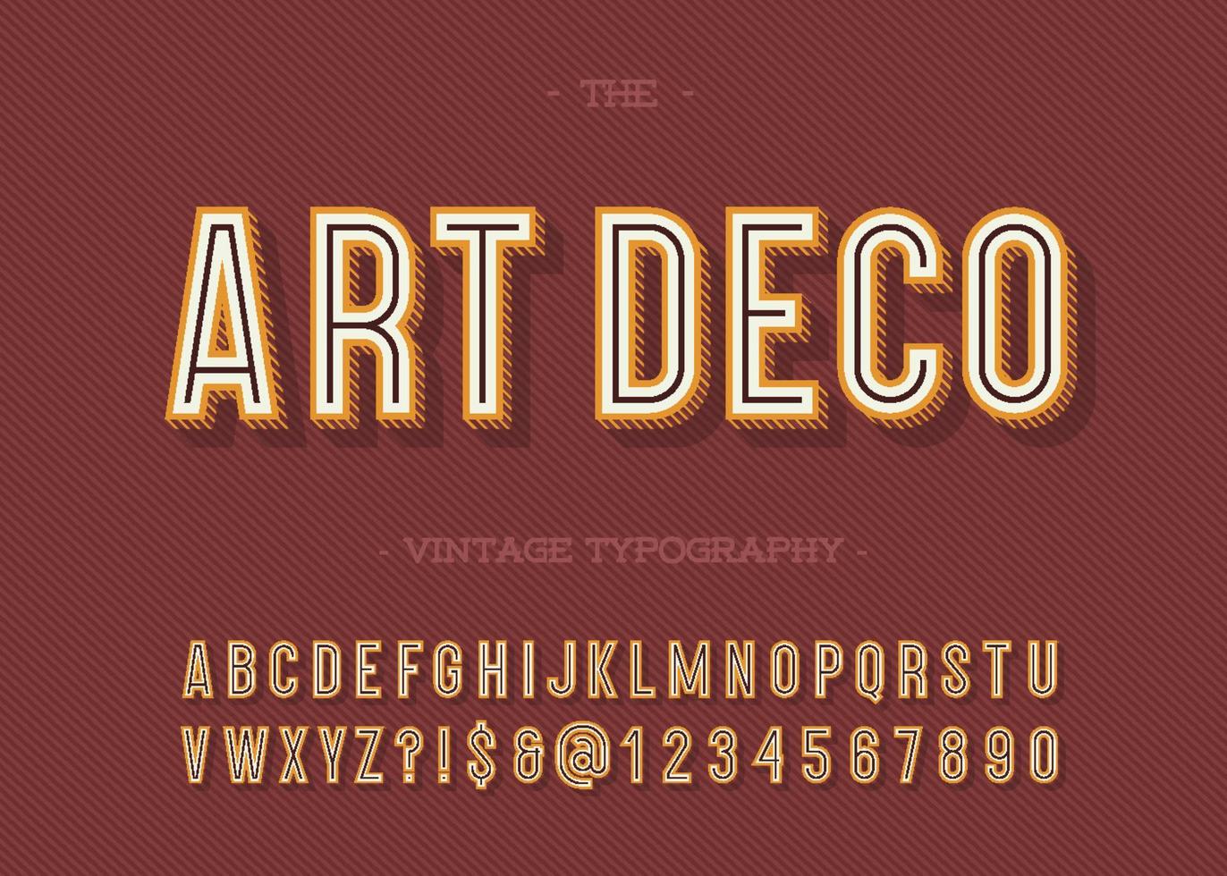 tipografía vintage art déco vector