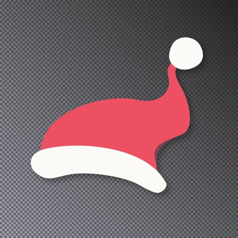 Vector Santa hat isolated on background