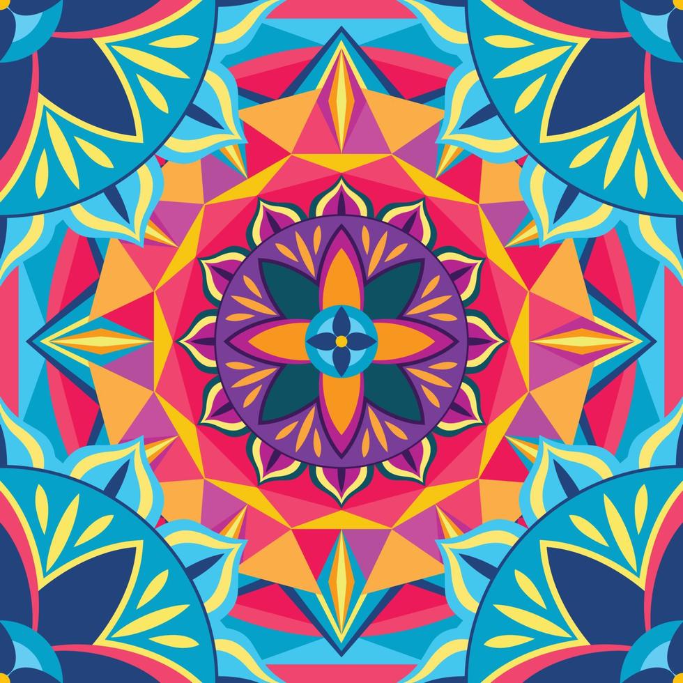 Fractal Kaleidoscope Full Color Background vector