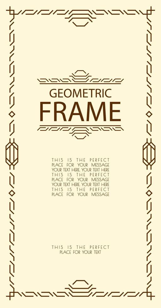 geometric frame line style vector