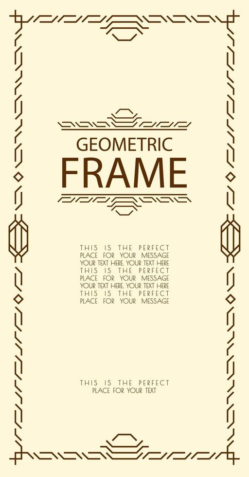 estilo de línea de marco geométrico vector