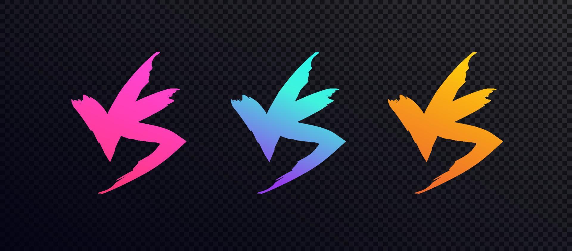 VS vector icon set