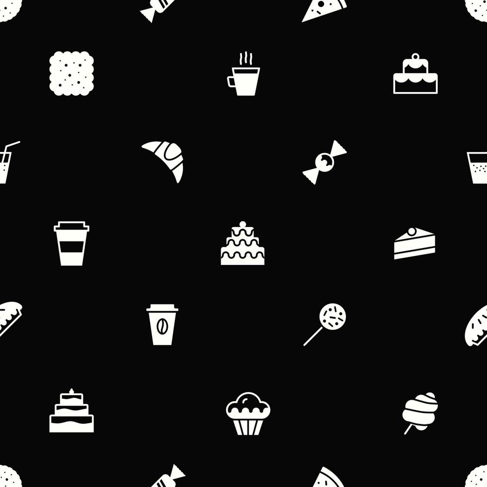 bakery seamless pattern flat style vector