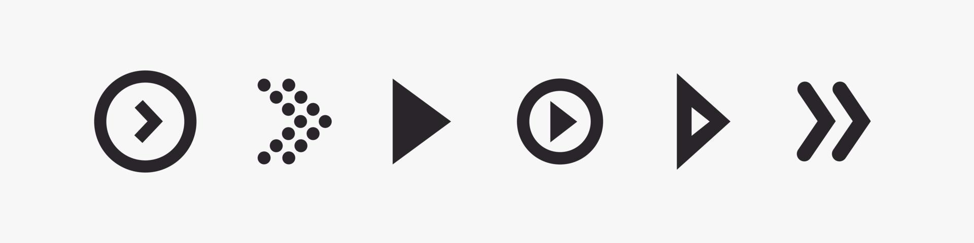 Vector arrow icon set isolated on background