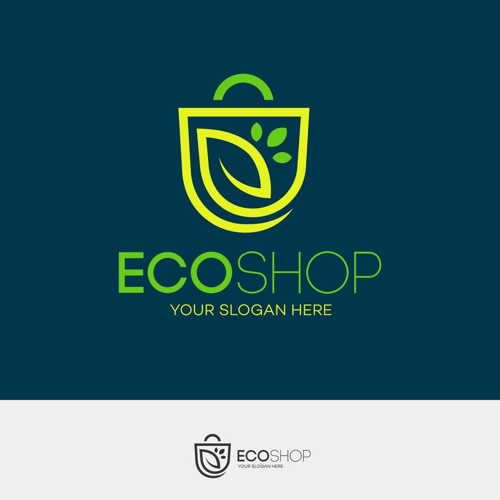 logotipo de tienda ecológica vectorial vector