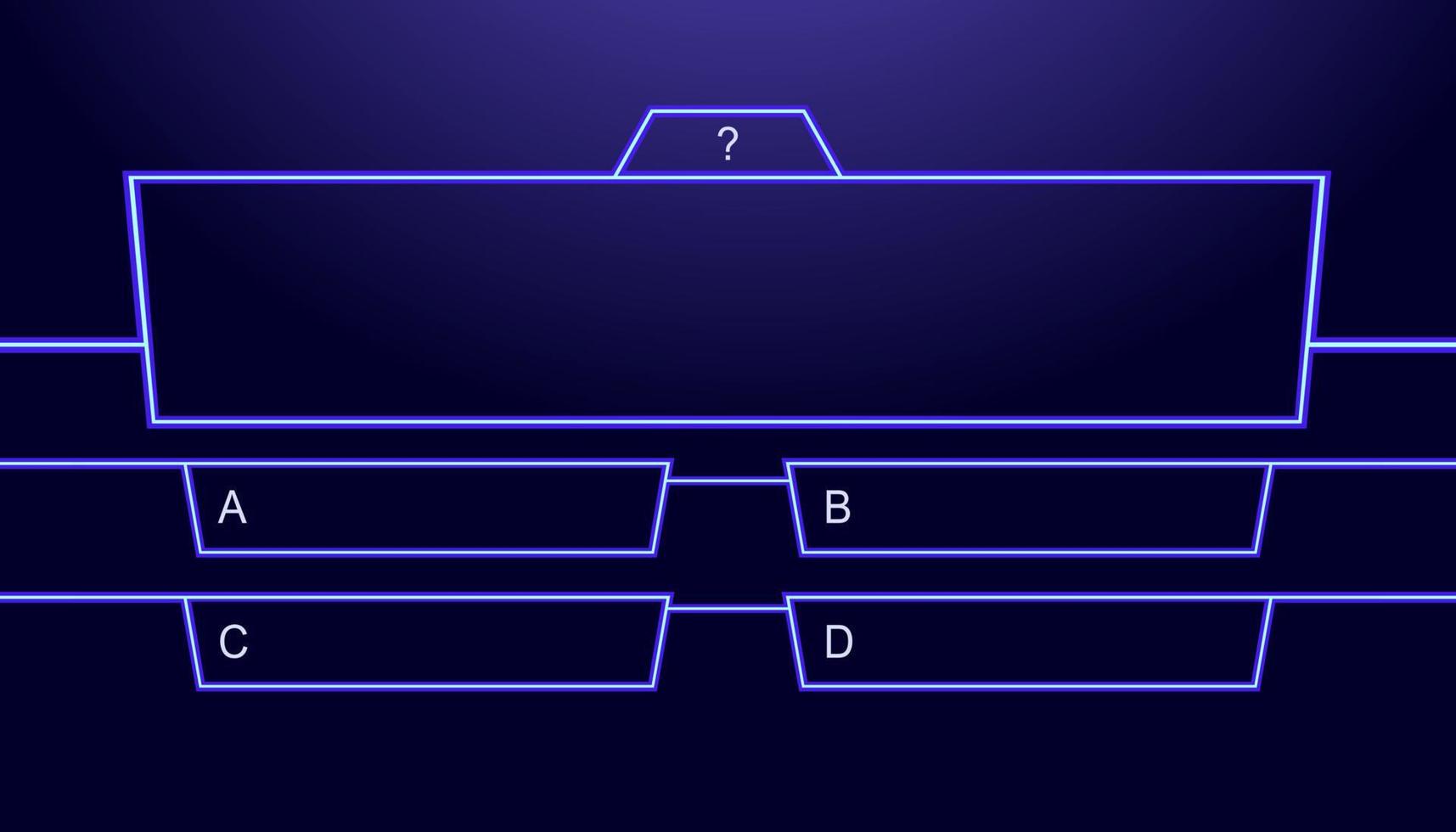 Question and answers vector template neon style