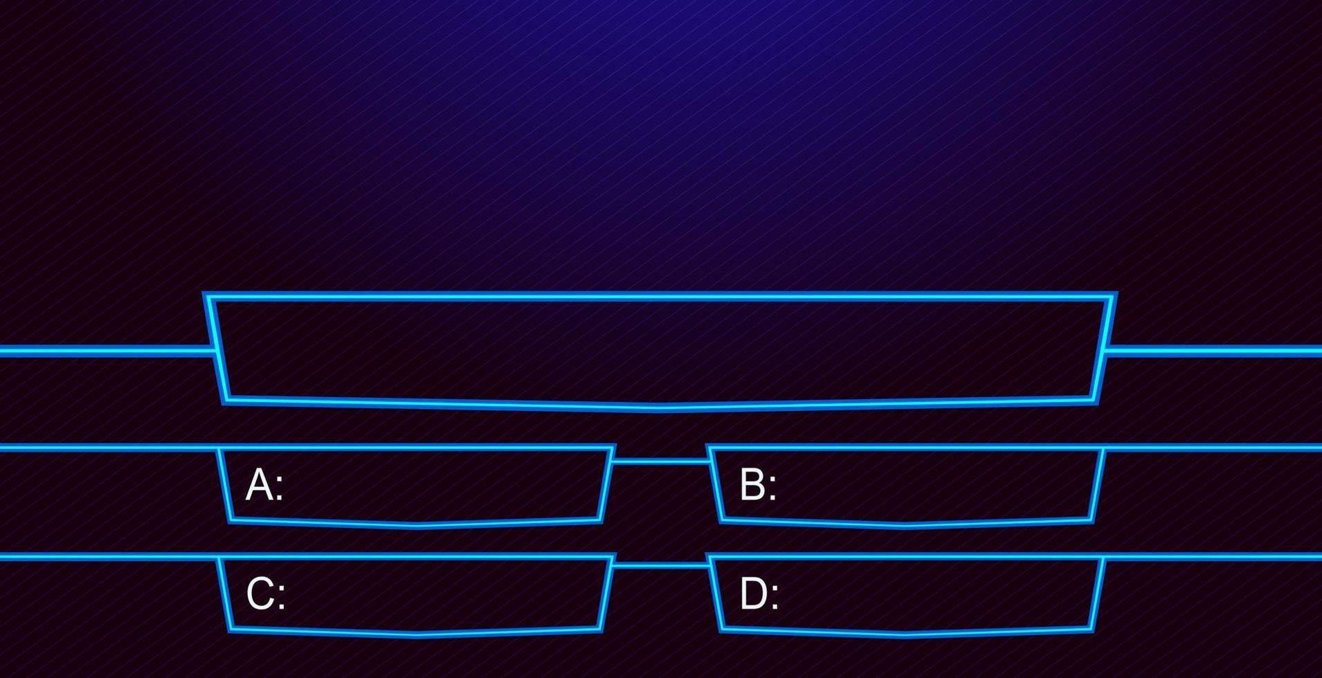 Question and answers template neon style vector