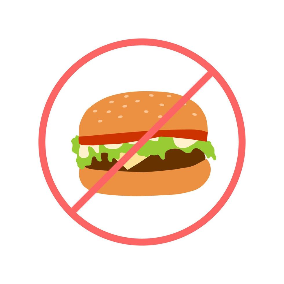 no unhealth food sign vector