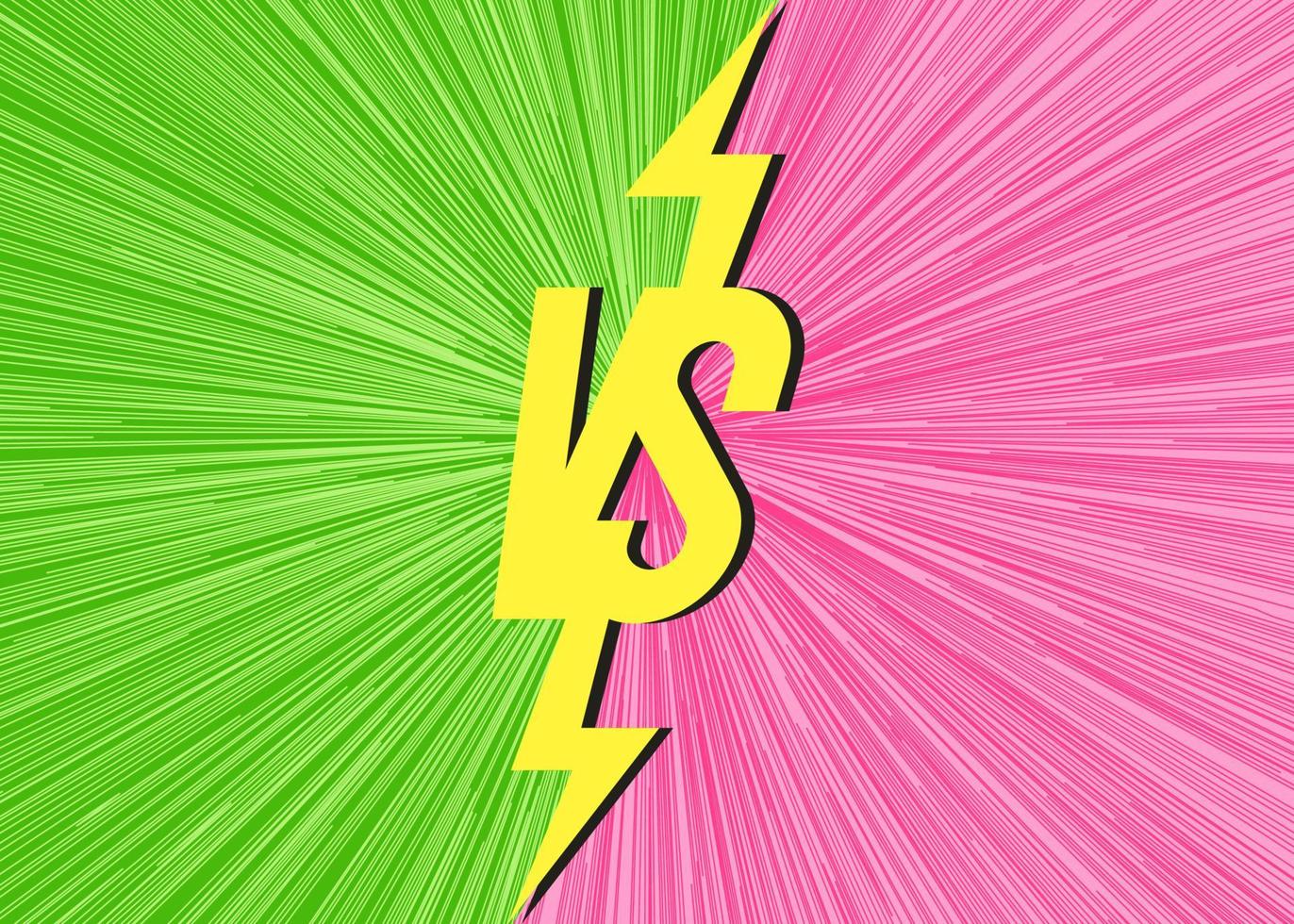 Vector versus banner with vs sign