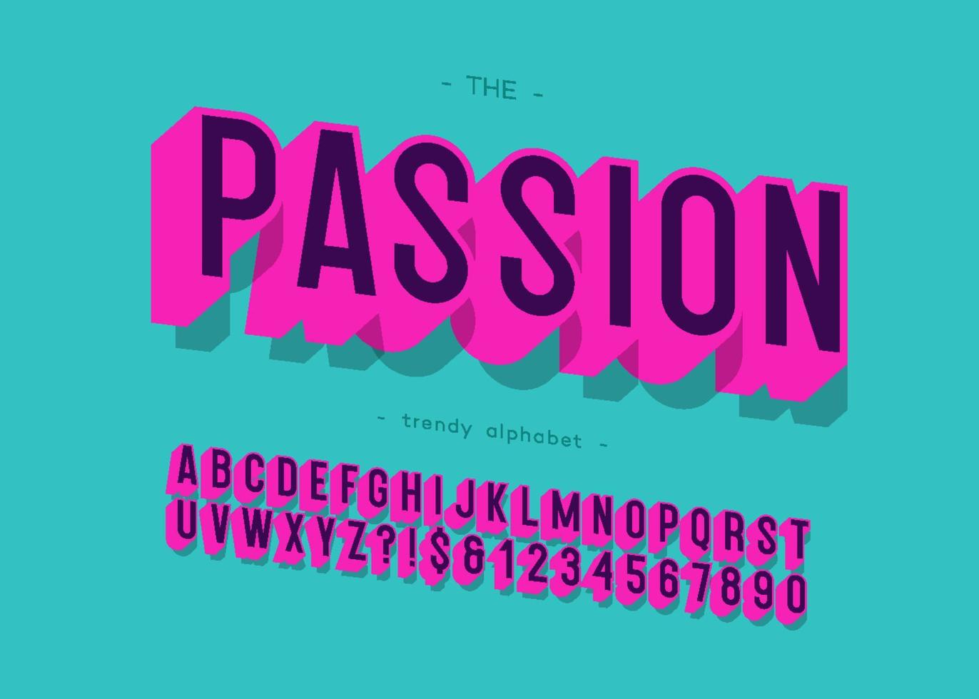 Vector passion typeface