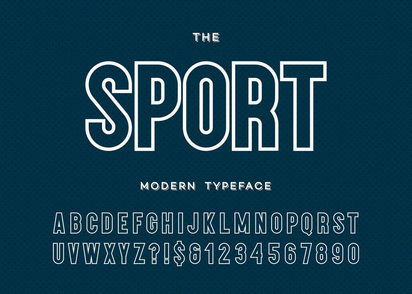 tipo de letra deportivo dinámico moderno estilo sans serif vector