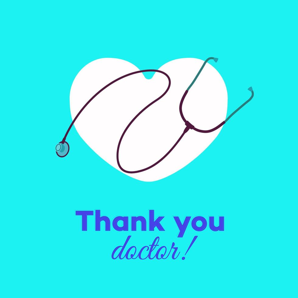 Thank you doctors card vector