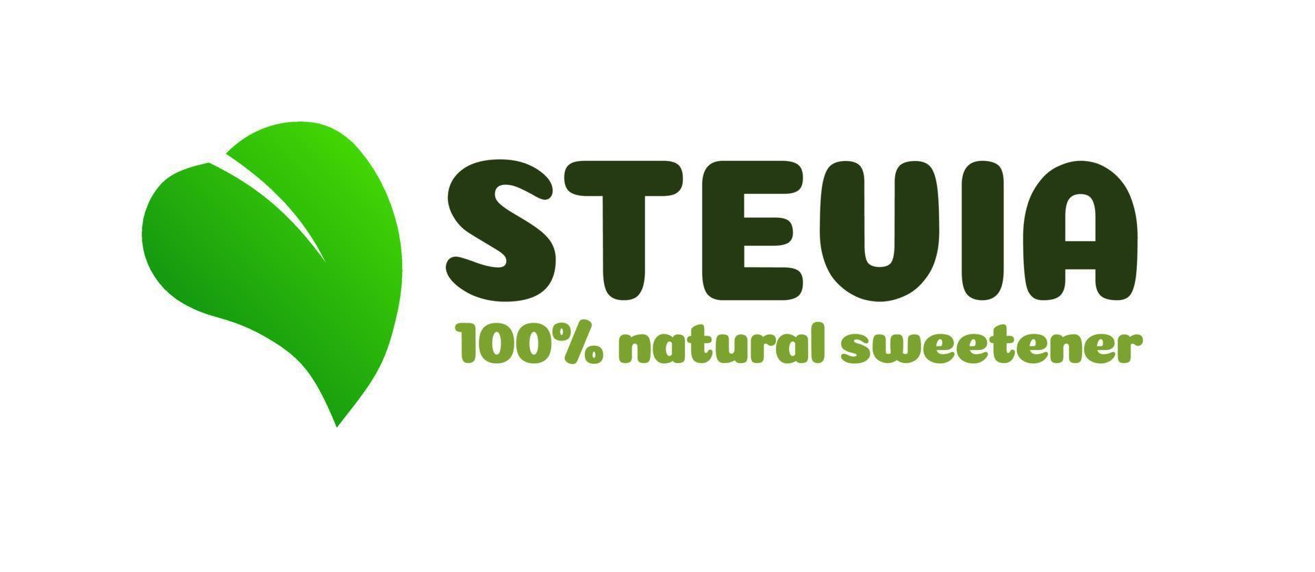 símbolo de la hoja de stevia sustituto del edulcorante natural vector