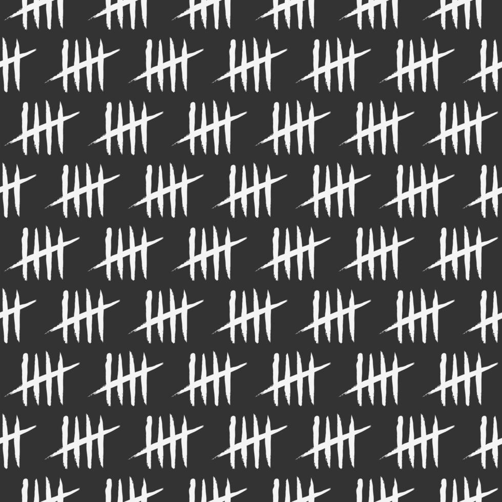 Tally marks pattern hand drawn style vector