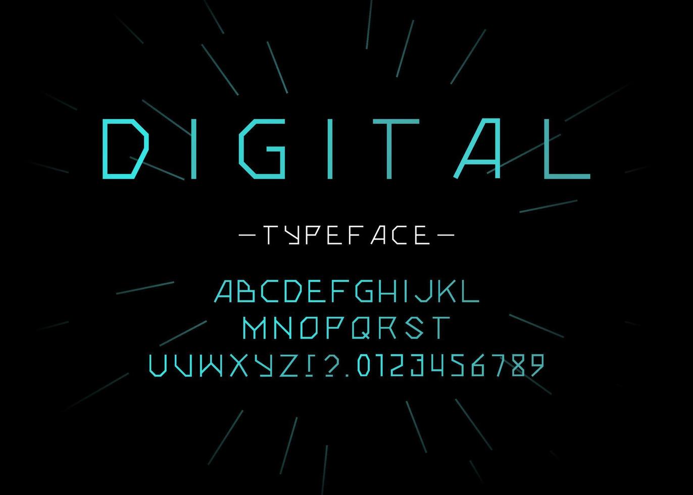 tipografía de tecnología digital vectorial vector