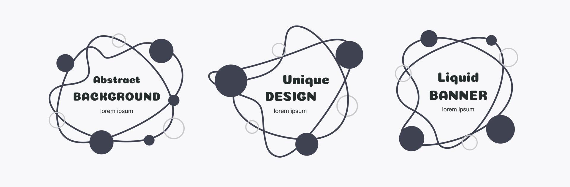 Futuristic dynamic vector shape set