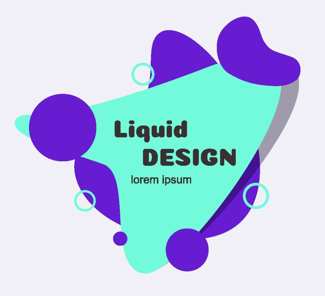 Banner liquid flat style vector
