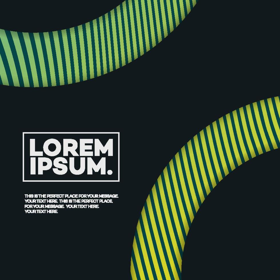 Vector cover design template square shape with abstract lines gradient style