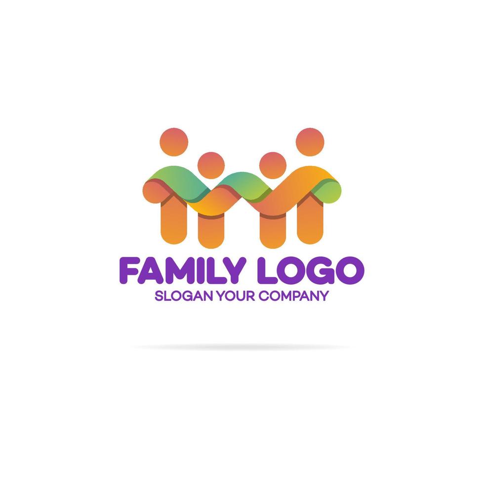 logotipo familiar compuesto por figuras simples vector