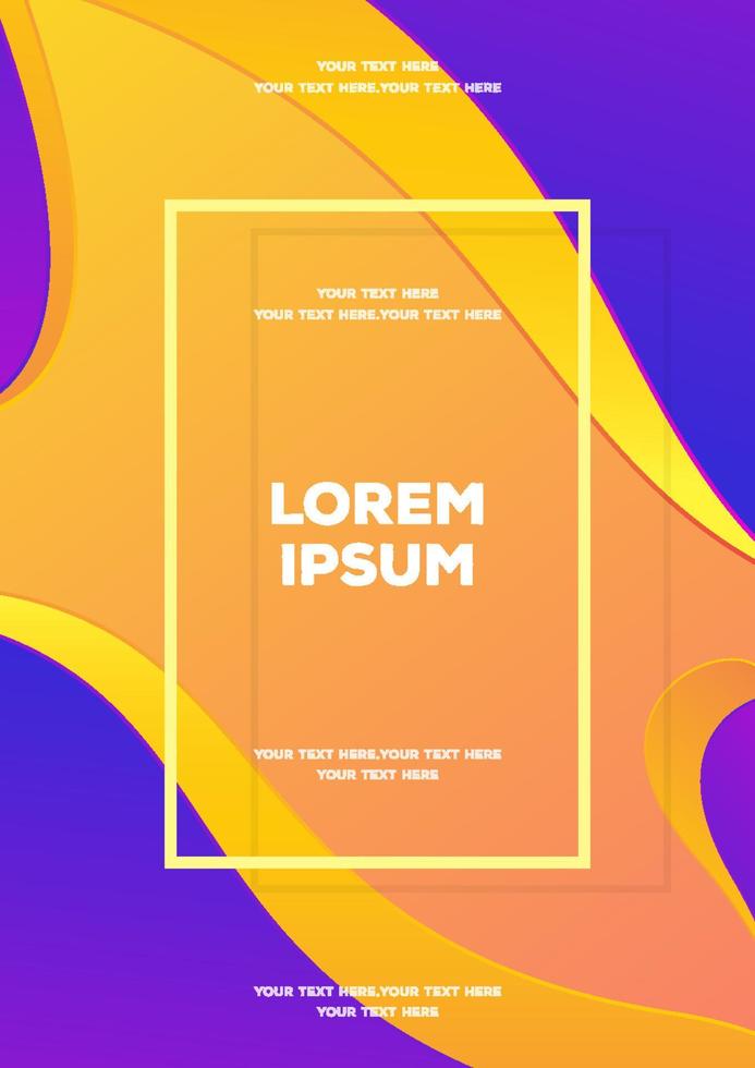 Vector card template abstract liquid modern gradient style