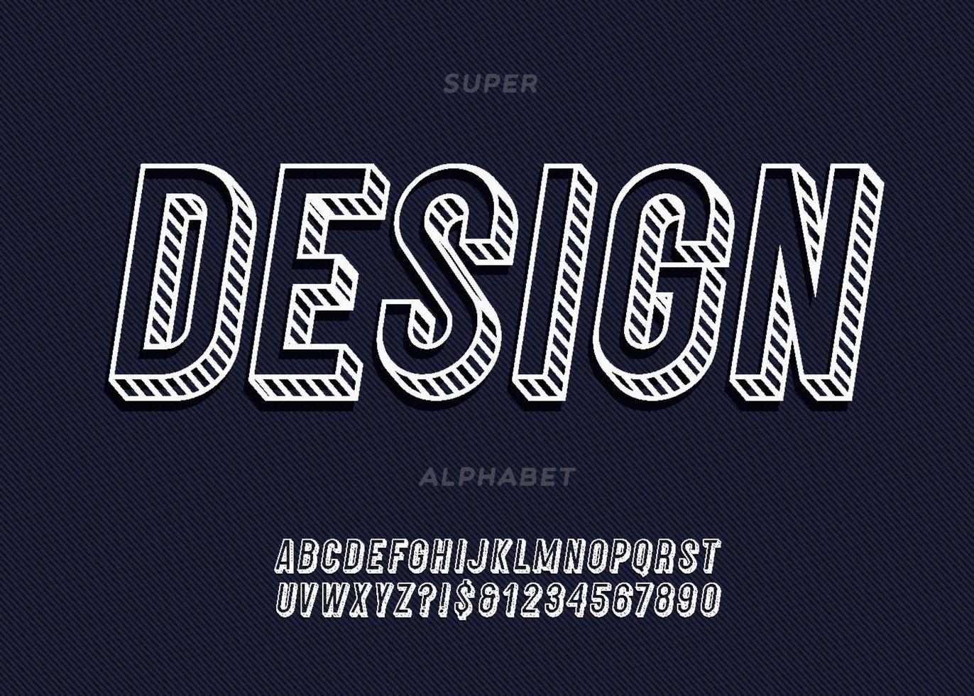 Vector bold design font modern typography