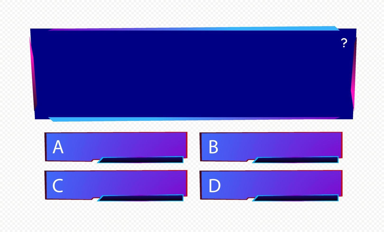Template question and answers neon style vector