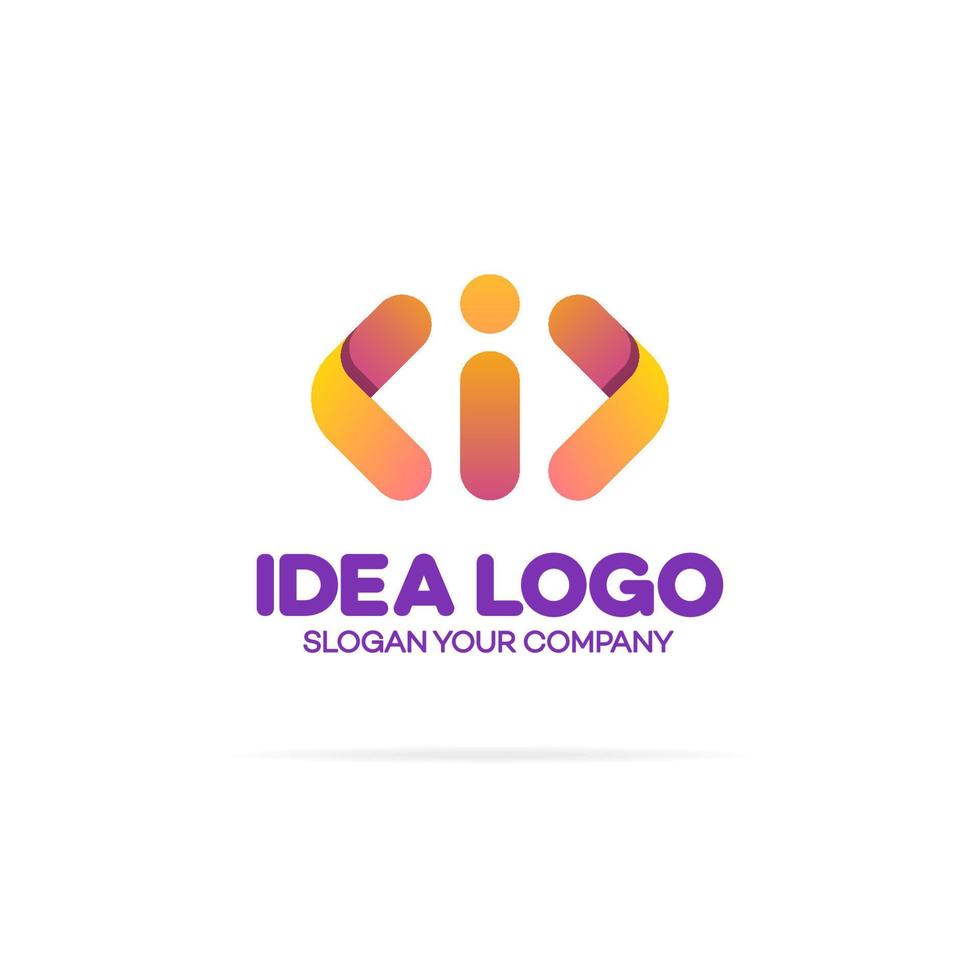 Idea logo isolated on white background vector