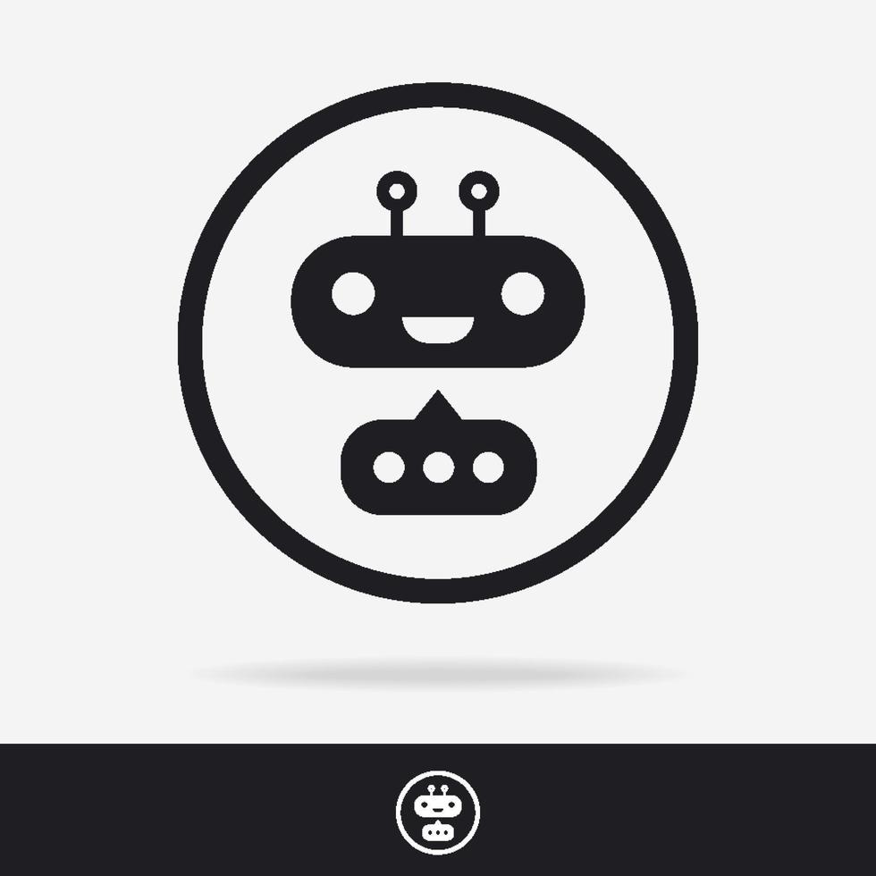 Chat bot icon set isolated on background for chatting technology, connection vector