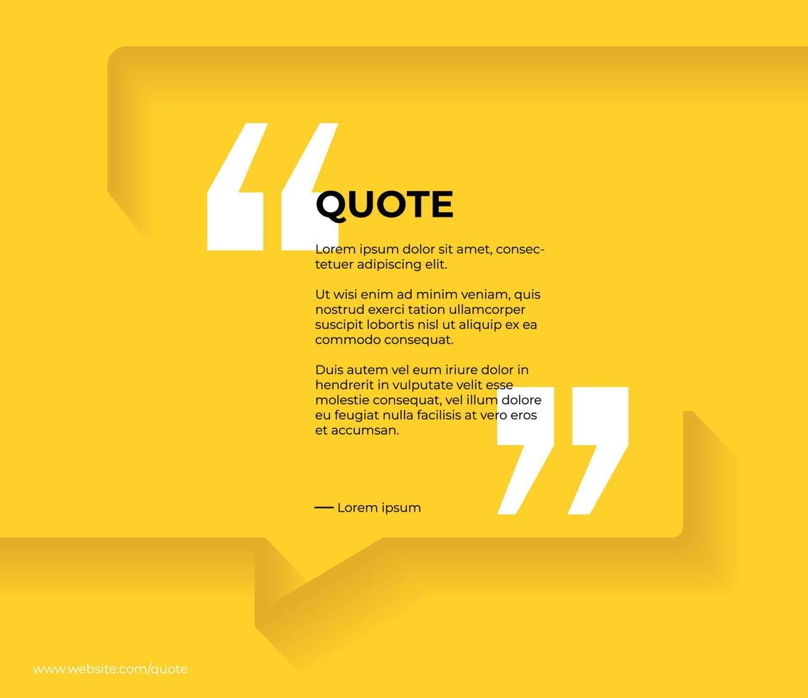 Yellow Banner With Quote vector