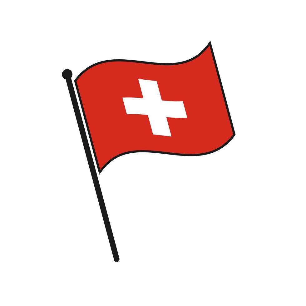 Simple flag icon vector