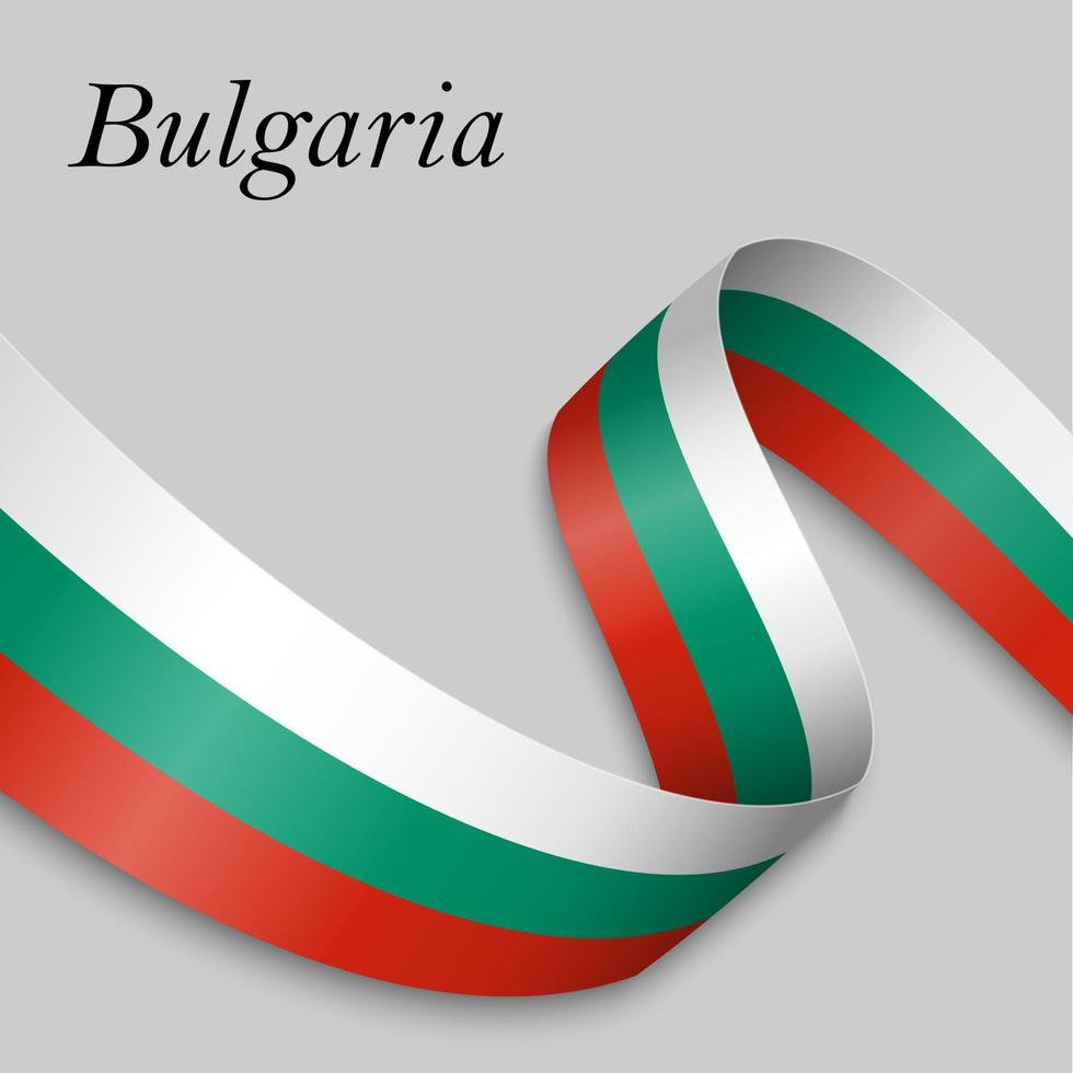 Waving ribbon or banner with flag vector