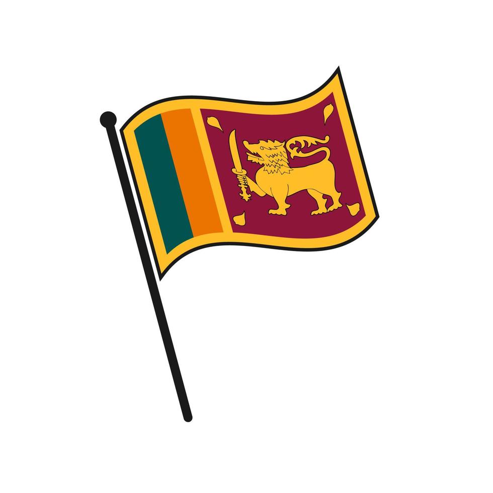 Simple flag isolated vector