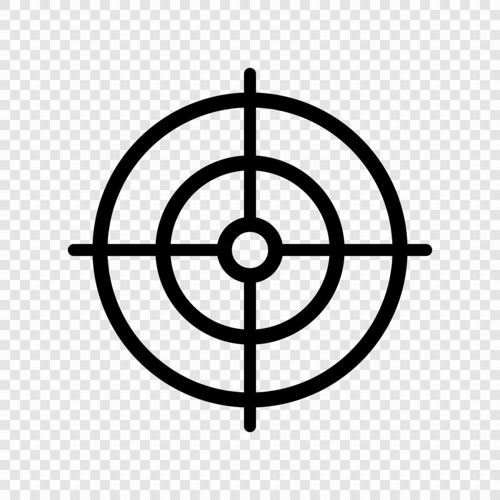 Gun target icon vector