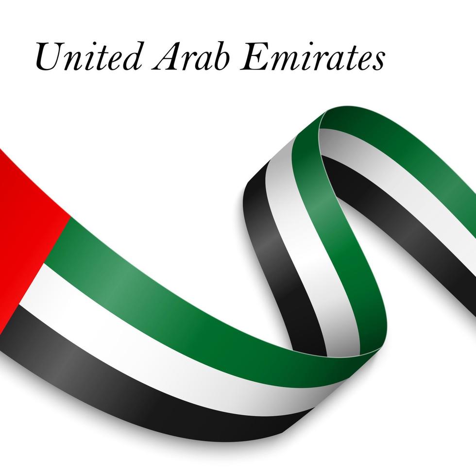 Waving ribbon or banner with flag vector